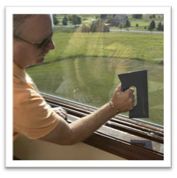 Sun Control Plus employee installing 3M Window Films for a residential home in Scranton PA.